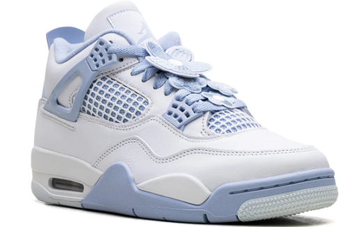 Air Jordan 4 WMNS 'Aluminum' - White / Aluminum Blue