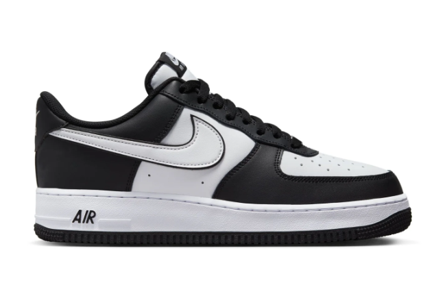 Nike Air Force 1 Low '07 White Swoosh Panda – Black/White/Black