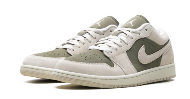 Air Jordan 1 Low SE 'Medium Olive Sail' - Sail / Medium Olive
