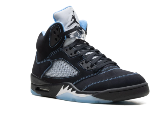 Air Jordan 5 Retro 'Black Carolina' - Black / University Blue / White