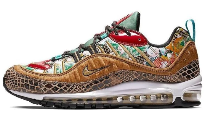 Nike Air Max 98 'Chinese New Year' – Teal/Red/Metallic Gold
