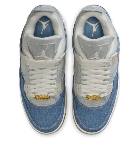 Air Jordan 4 Women's Denim Shoes - Blue