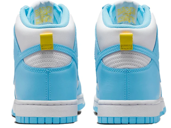 Nike Dunk High 'Blue Chill' Shoes - White/Blue Chill/Yellow