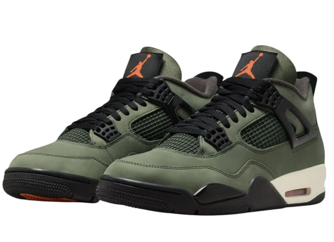 Air Jordan 4 'Deep Green' - Deep Green / Clementine / Black / Sail