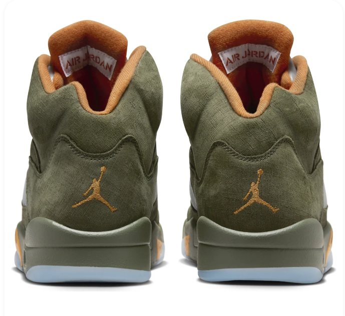 Air Jordan 5 Retro 'Olive' (2024) - Olive Green / Orange