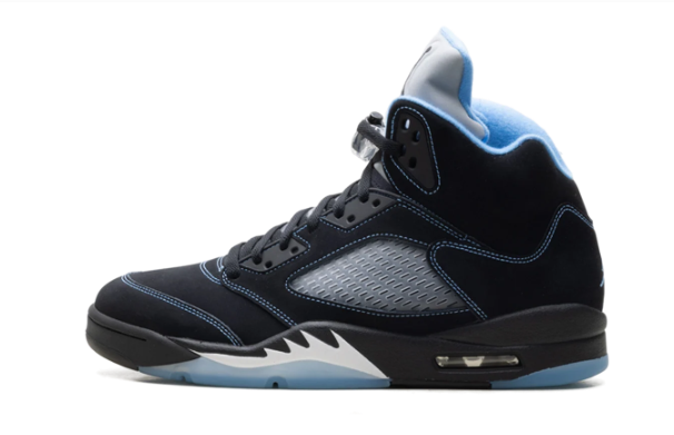 Air Jordan 5 Retro 'Black Carolina' - Black / University Blue / White