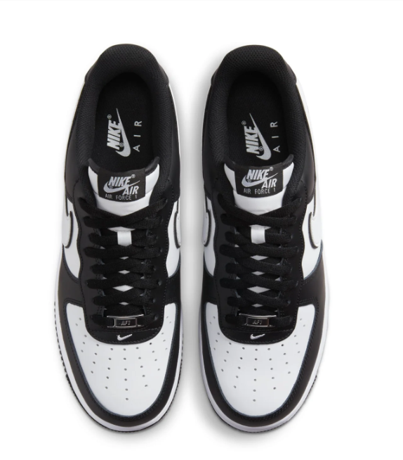 Nike Air Force 1 Low '07 White Swoosh Panda – Black/White/Black