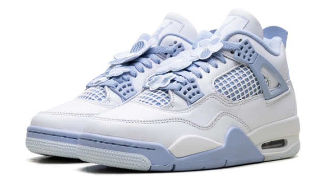 Air Jordan 4 WMNS 'Aluminum' - White / Aluminum Blue