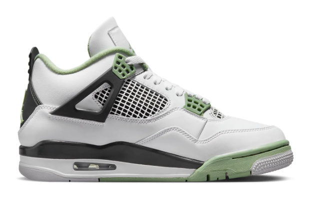 Air Jordan 4 Shoes - White / Black / Green