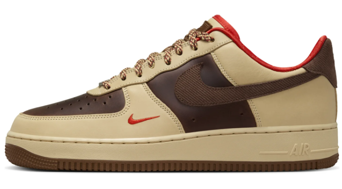Nike Air Force 1 Low Shoes - Light British/Cacao Wow/Red