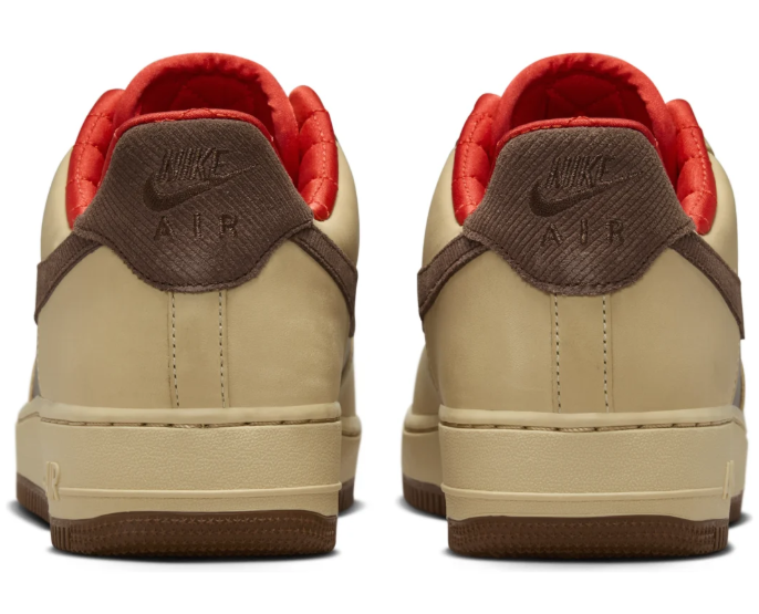 Nike Air Force 1 Low Shoes - Light British/Cacao Wow/Red