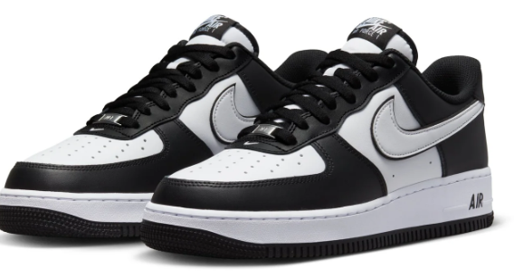 Nike Air Force 1 Low '07 White Swoosh Panda – Black/White/Black