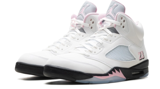 Air Jordan 5 Retro 'Medium Soft Pink' - White / Pink / Black