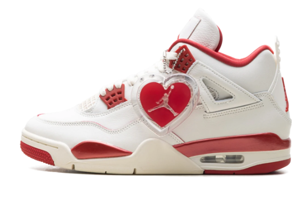 Air Jordan 4 WMNS 'Valentine's Day' - White / Pink / Red